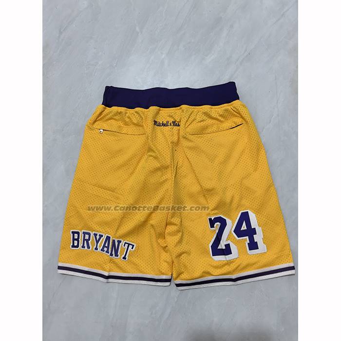 Pantaloncini Los Angeles Lakers Mitchell & Ness Just Don 2007-08 Giallo